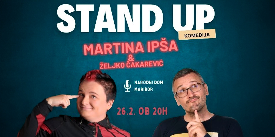 Stand up večer Martina Ipša & Željko Čakarević