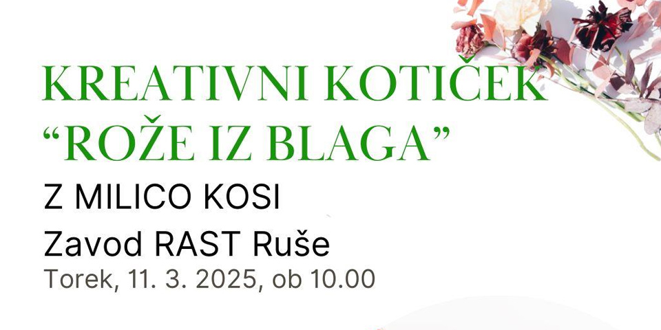 Kreativni kotiček "Rože iz blaga"