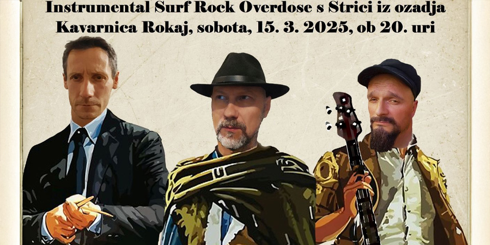Instrumental Surf Rock Overdose s Strici iz ozadja Instrumental Surf Rock Overdose s Strici iz ozadja