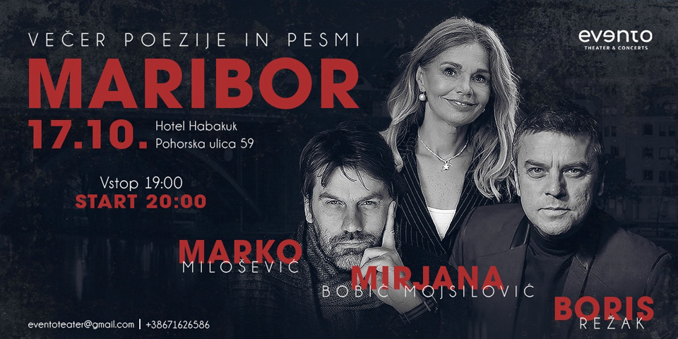 Večer poezije in pesmi v Mariboru!