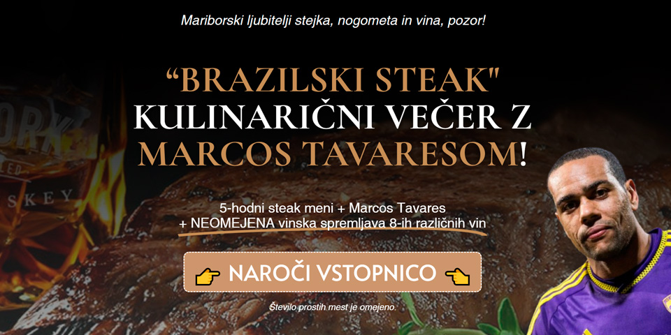 "Brazilski steak" kulinarični večer z Marcos Tavaresom "Brazilski steak" kulinarični večer z Marcos Tavaresom