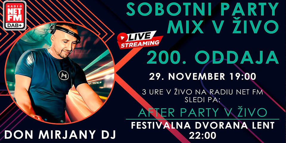 Party s prenosom v živo na NET FM