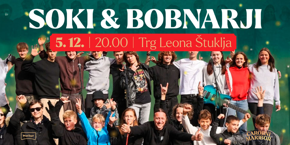 Soki & bobnarji na Trgu Leona Štuklja