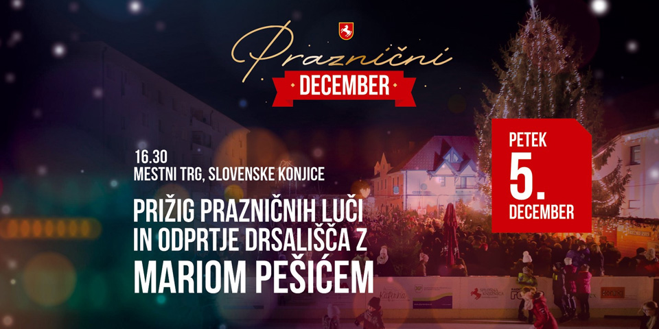Prižig prazničnih luči in odprtje drsališča v Slovenskih Konjicah Prižig prazničnih luči in odprtje drsališča v Slovenskih Konjicah