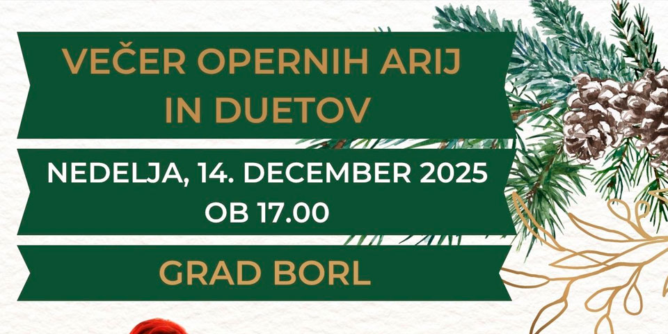 VEČER OPERNIH ARIJ IN NAPEVOV VEČER OPERNIH ARIJ IN NAPEVOV