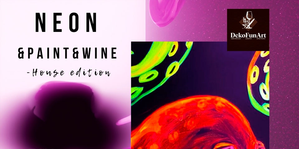 NEON PAINT&WINE Workshop- Octopus