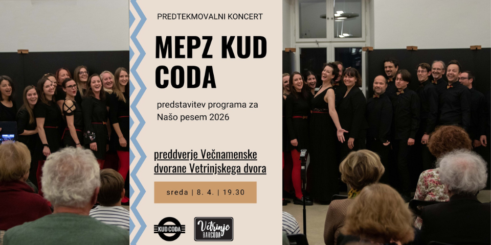 Predtekmovalni koncert MePZ KUD Coda