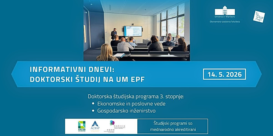 Informativni dan: doktorski študij na UM EPF