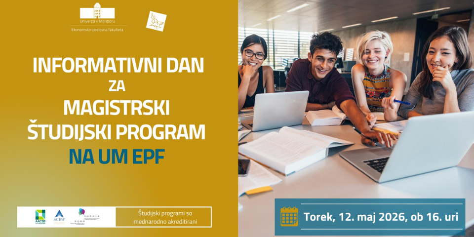 Informativni dan za magistrski študijski program na UM EPF
