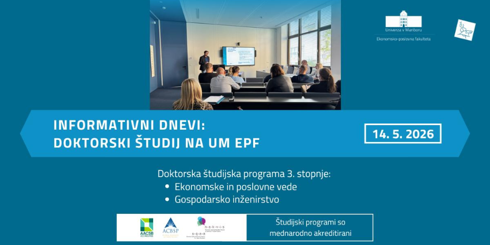 Informativni dan: doktorski študij na UM EPF