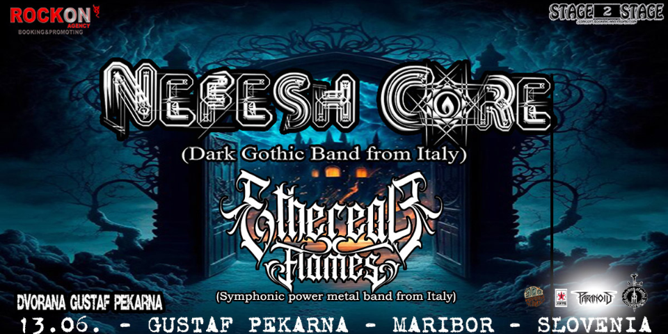 NEFESH CORE (dark/gothic rock/metal - Italy), ETHEREAL FLAMES (symphonic power metal - Italy)