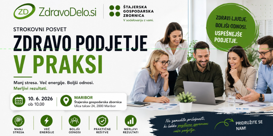Strokovni posvet · Zdravje na delovnem mestu 2026 "Zdravo Podjetje v praksi."