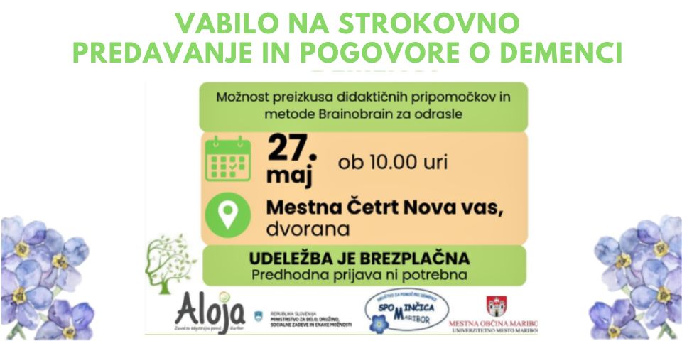 Strokovna predavanja in pogovori o demenci