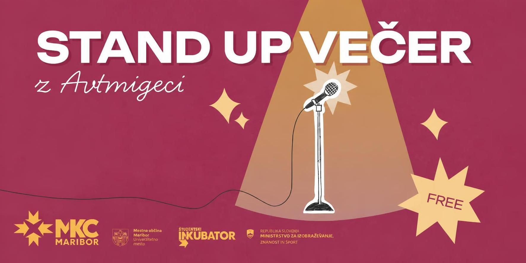 Stand up večer z Avtmigeci Stand up večer z Avtmigeci