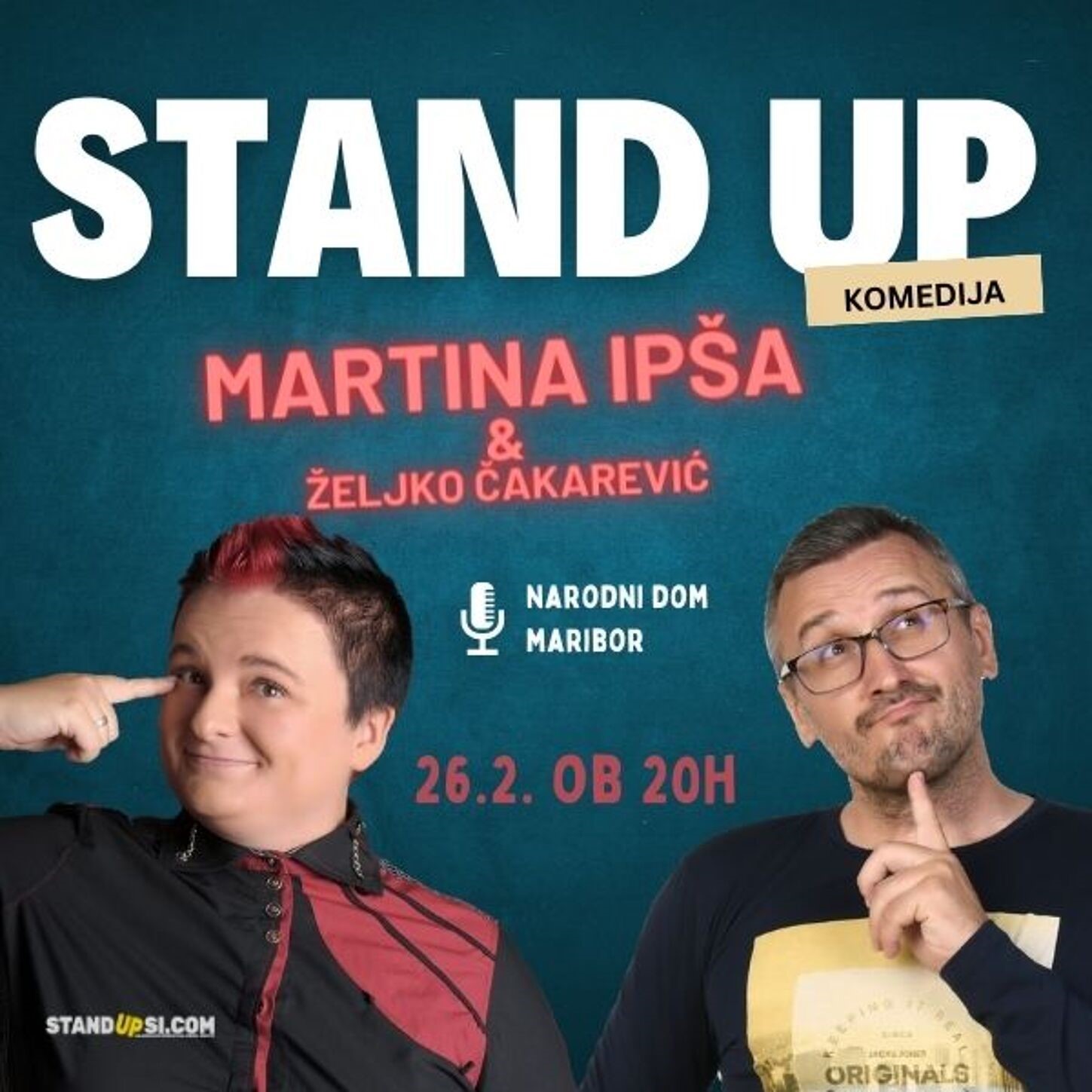 Stand up večer: Martina Ipša & Željko Čakarević