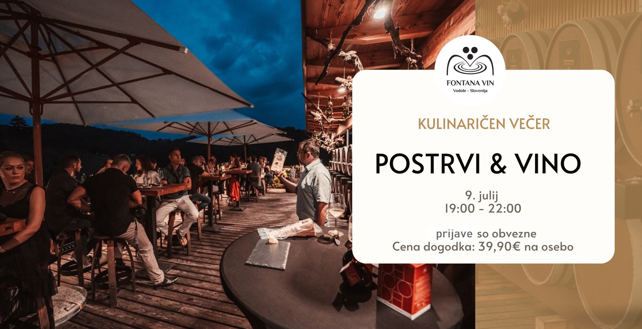 Kulinarični večer – POSTRVI & VINO Kulinarični večer – POSTRVI & VINO
