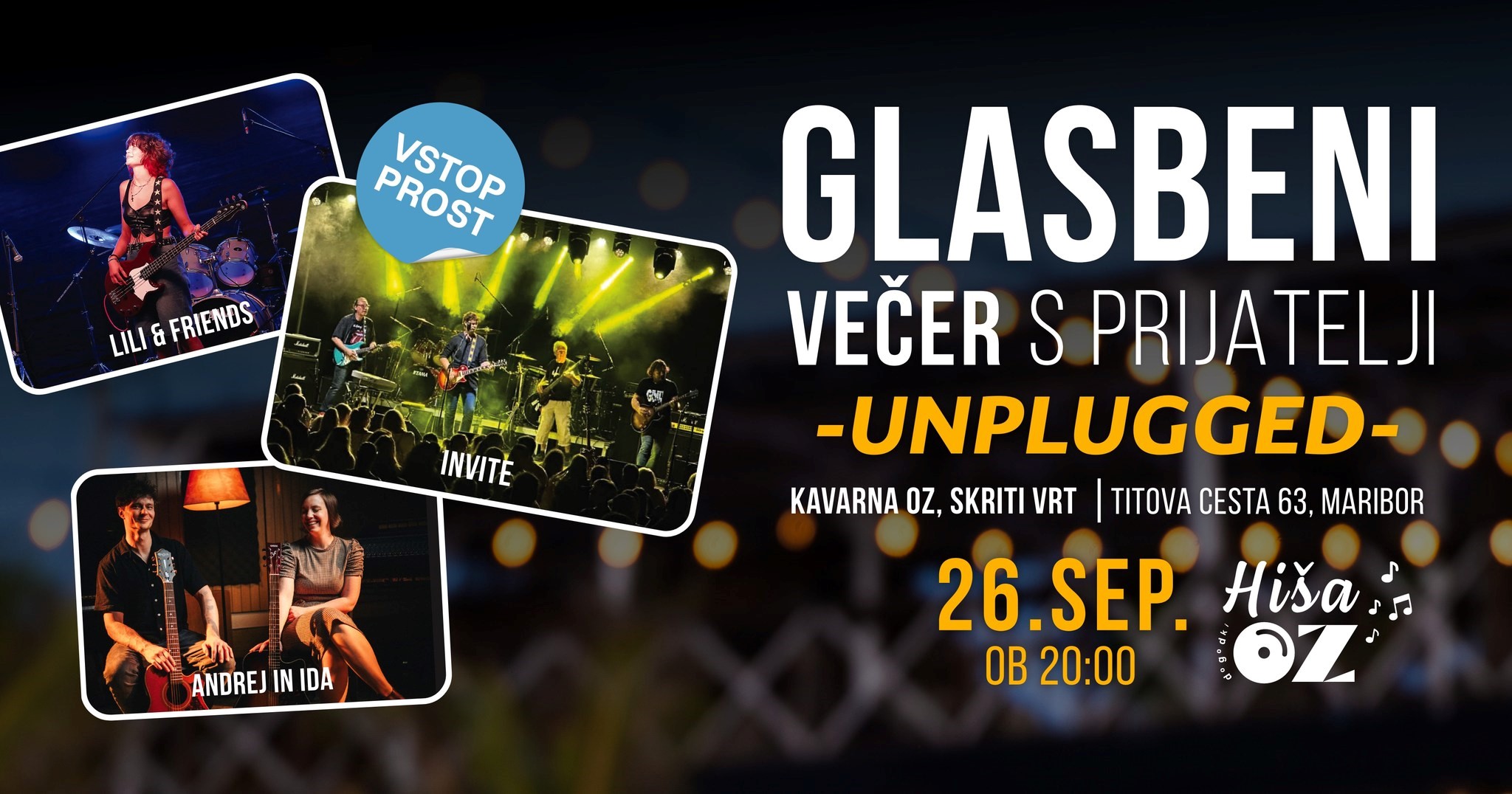 UNPLUGGED | Glasbeni večer s prijatelji UNPLUGGED | Glasbeni večer s prijatelji