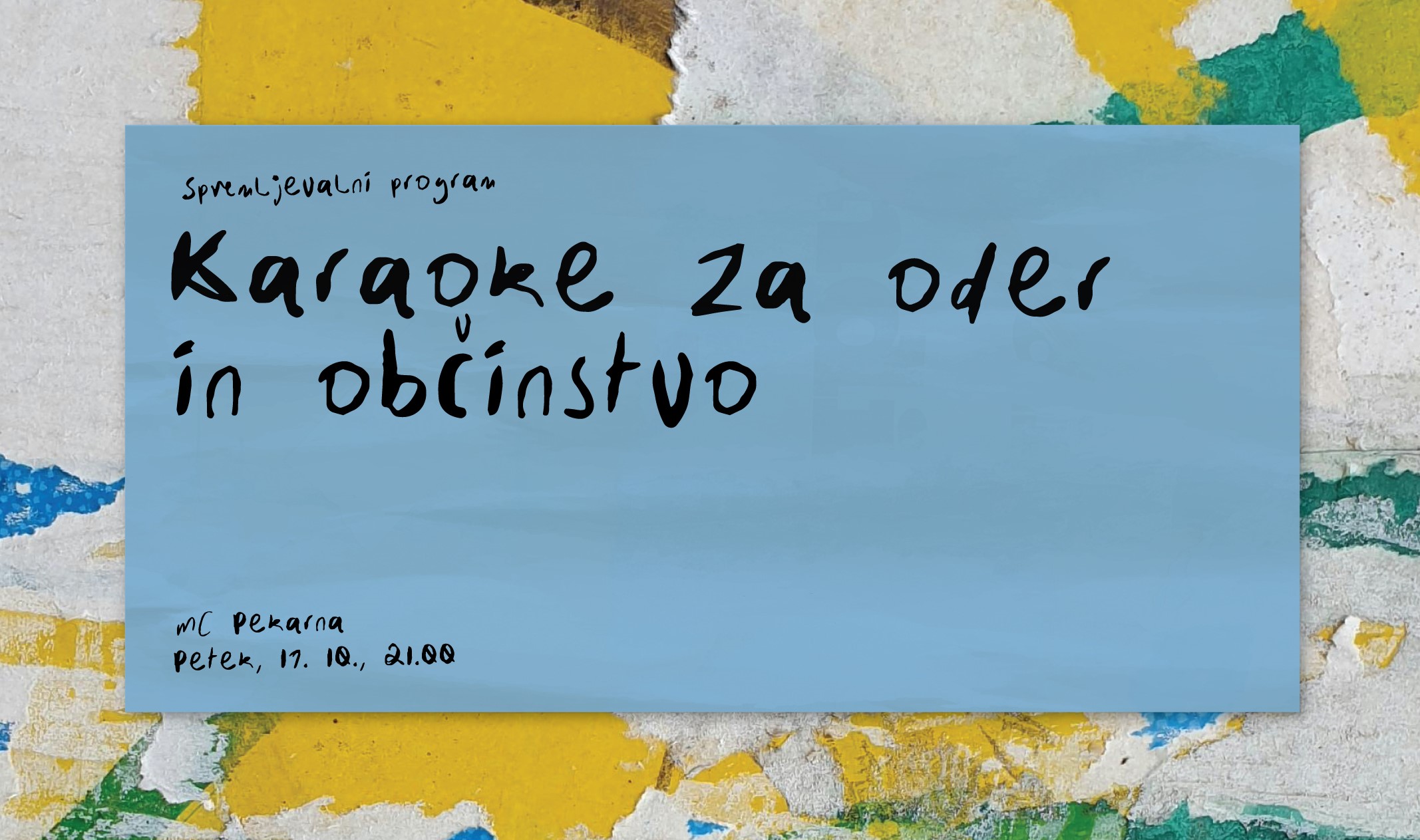 Karaoke za oder in občinstvo Karaoke za oder in občinstvo