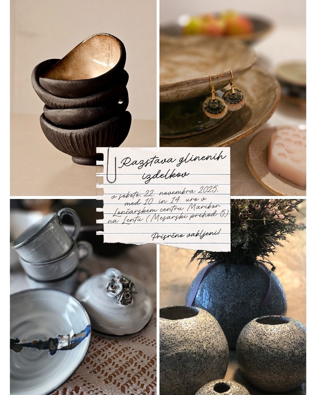 Razstava glinenih izdelkov in prikazi lončarskih tehnik na Lentu Razstava glinenih izdelkov in prikazi lončarskih tehnik na Lentu