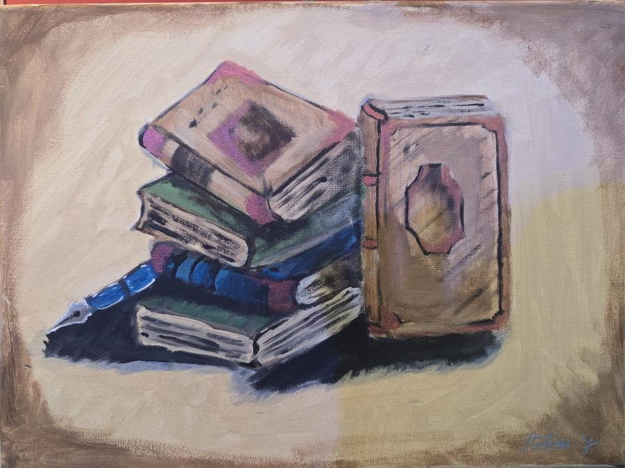 Ko čopič bere knjigo Ko čopič bere knjigo