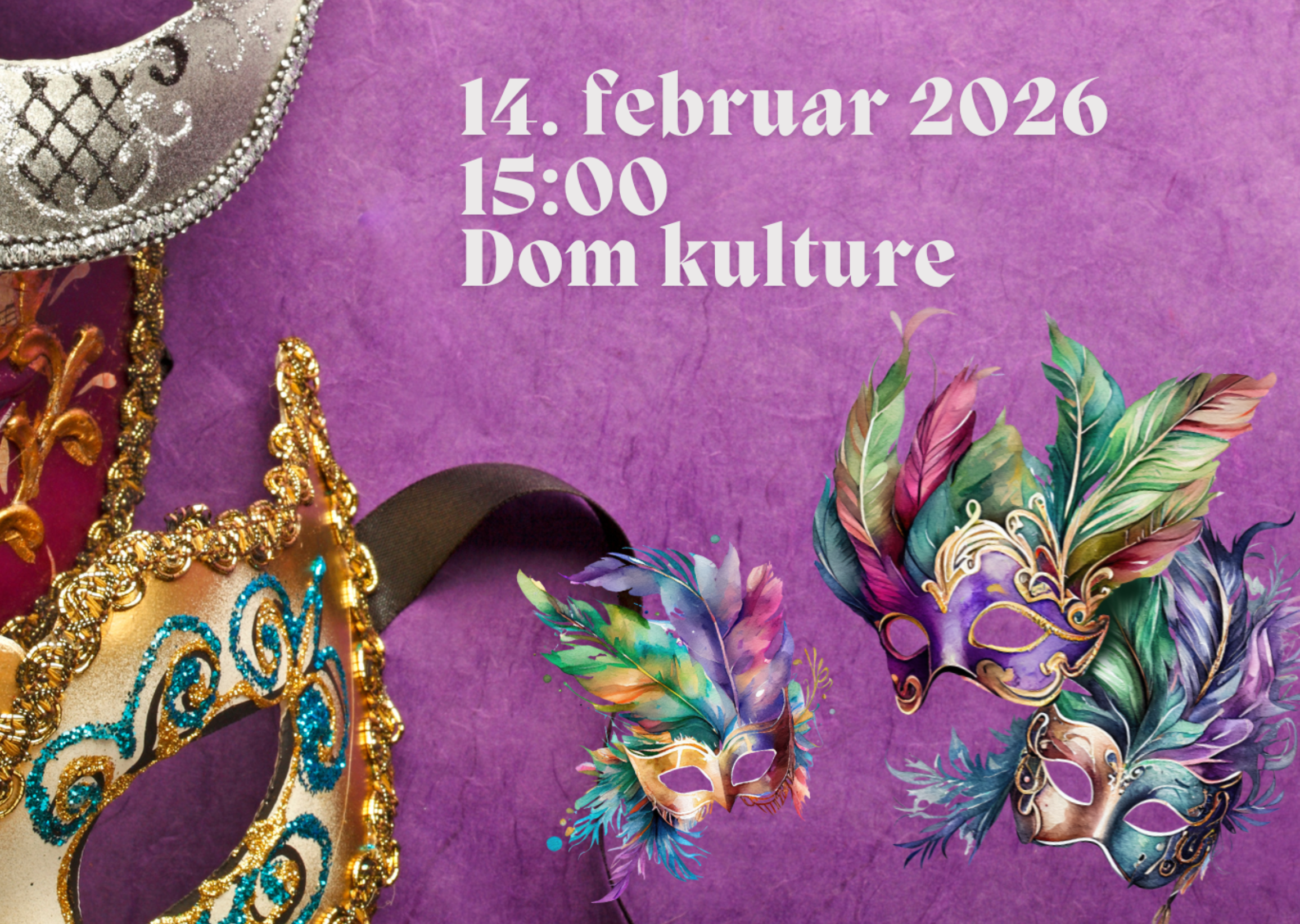 Otroško pustovanje v Domu kulture Pekre