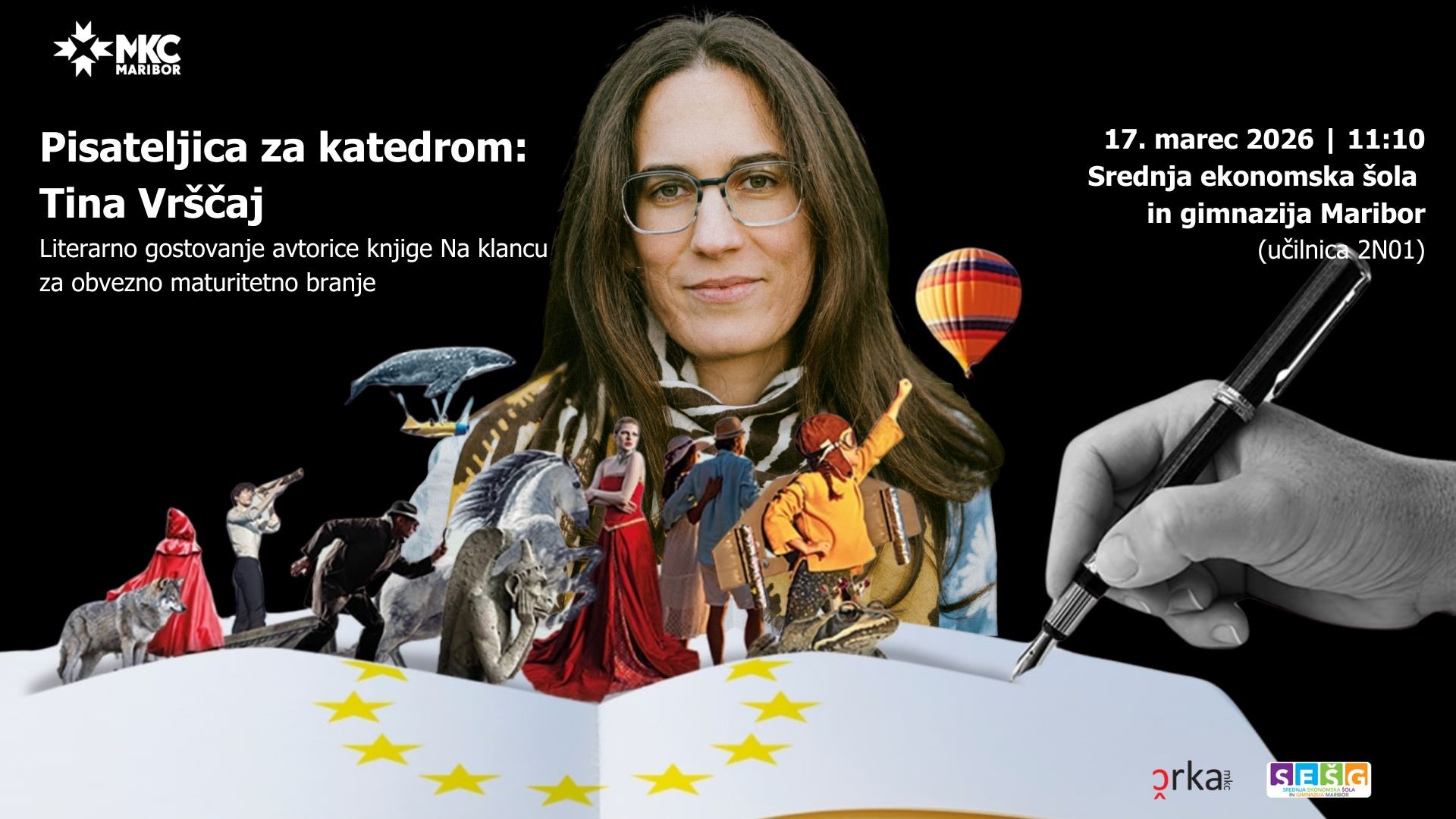 Pisateljica za katedrom: Tina Vrščaj Pisateljica za katedrom: Tina Vrščaj