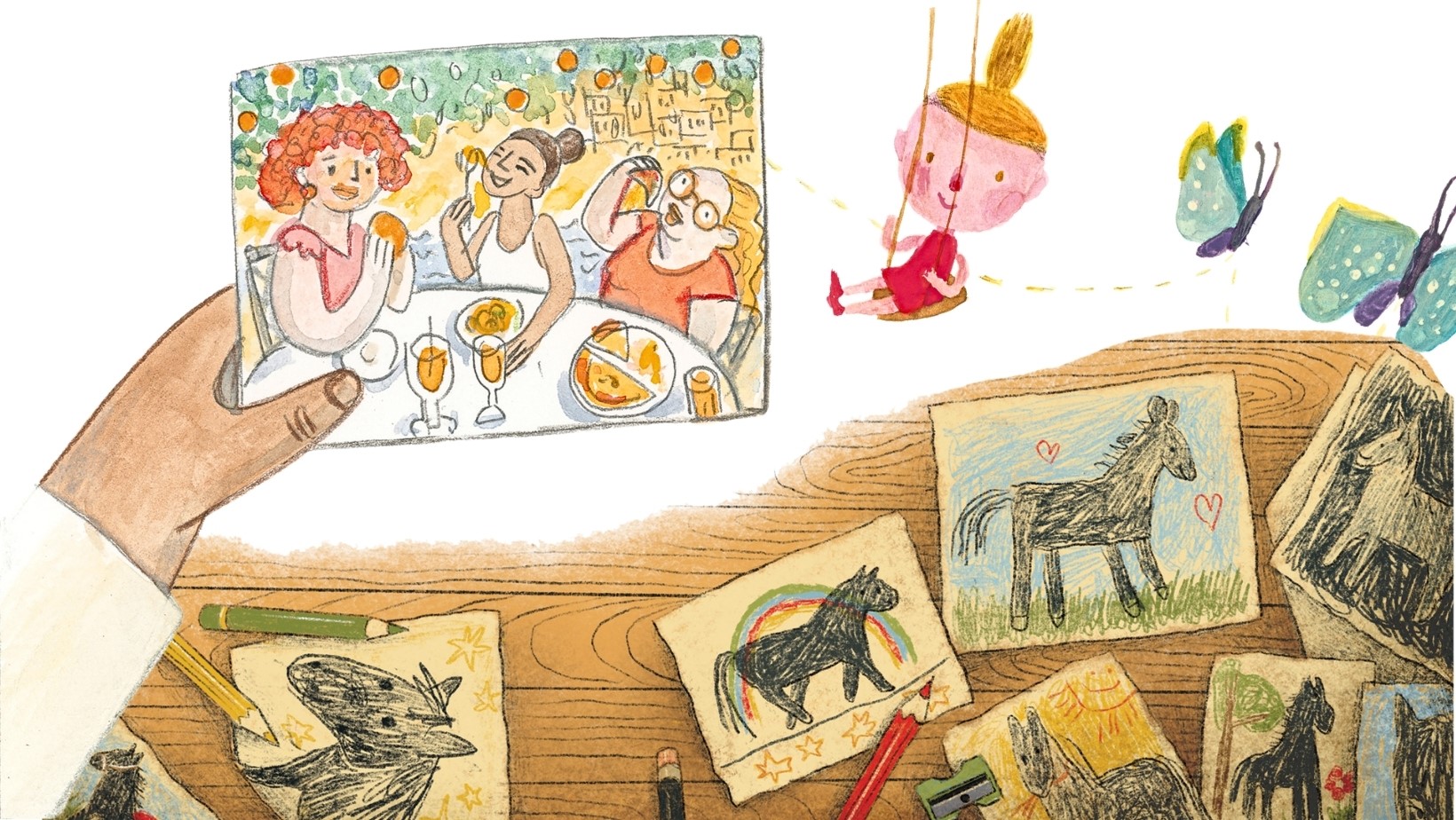 Teja Milavec in vodstvo po plakatni razstavi v središču mesta Teja Milavec in vodstvo po plakatni razstavi v središču mesta