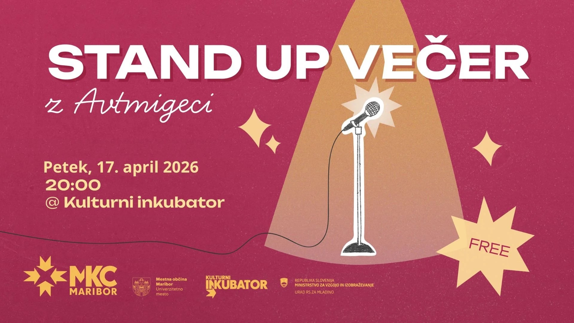Stand up večer z Avtmigeci Stand up večer z Avtmigeci