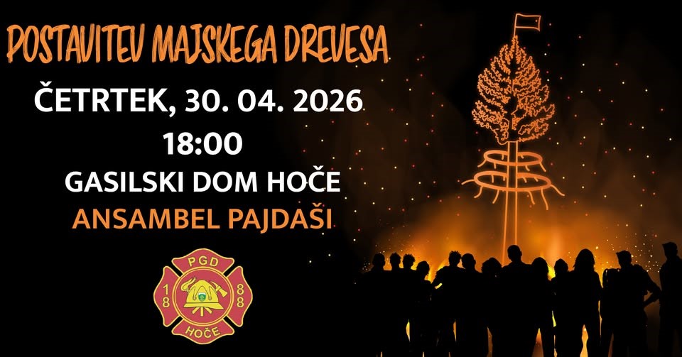 Postavitev majskega drevesa in kresovanje