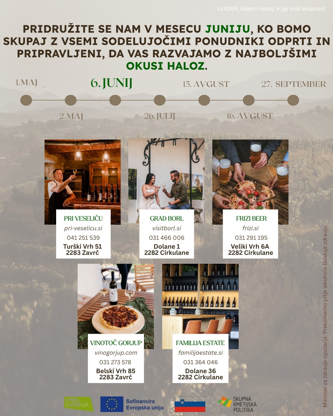 Kulinarična avantura Haloze Kulinarična avantura Haloze