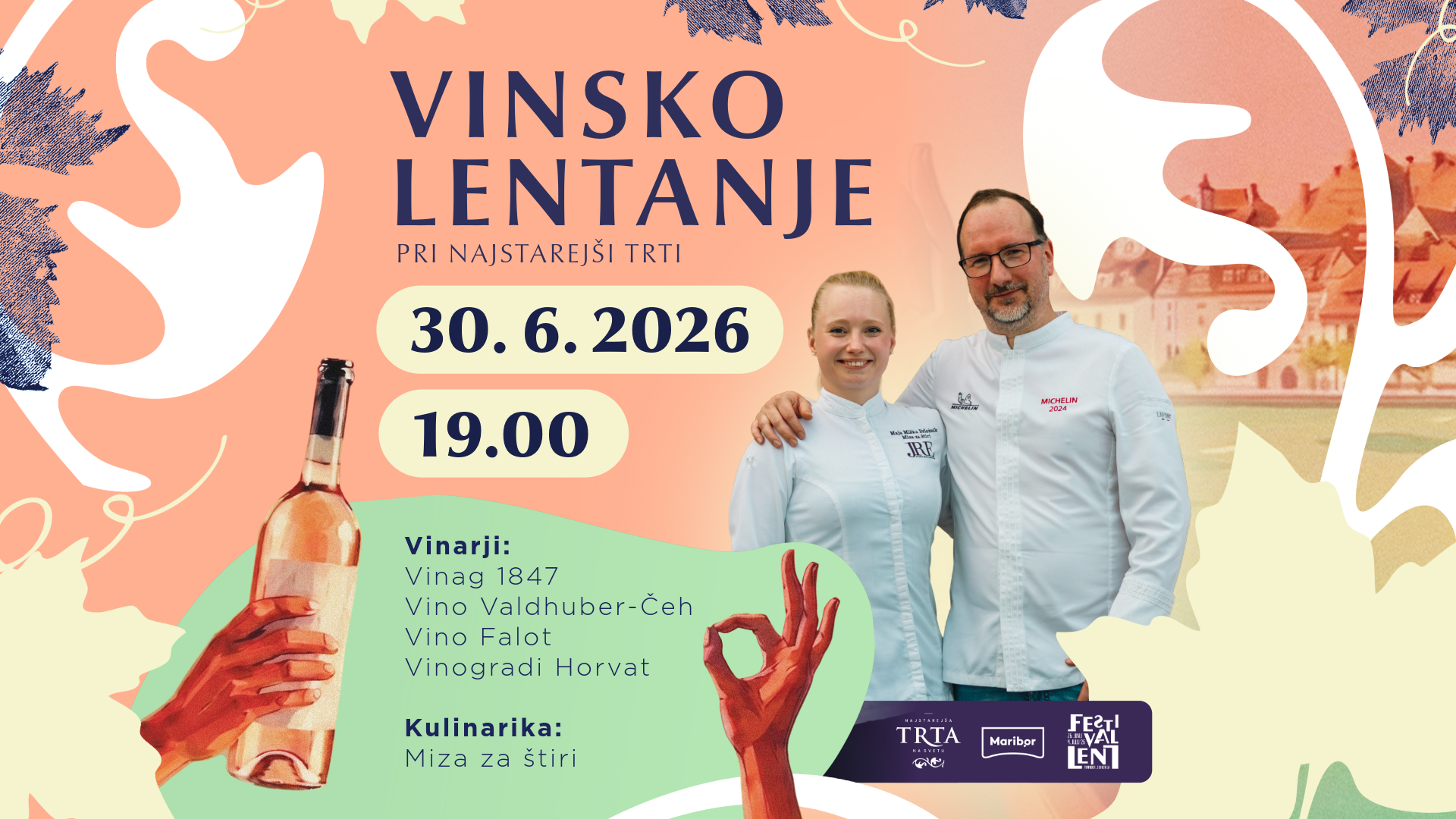 Vinsko LENTanje s štajerskimi vinarji in Restavracijo Miza za štiri Vinsko LENTanje s štajerskimi vinarji in Restavracijo Miza za štiri