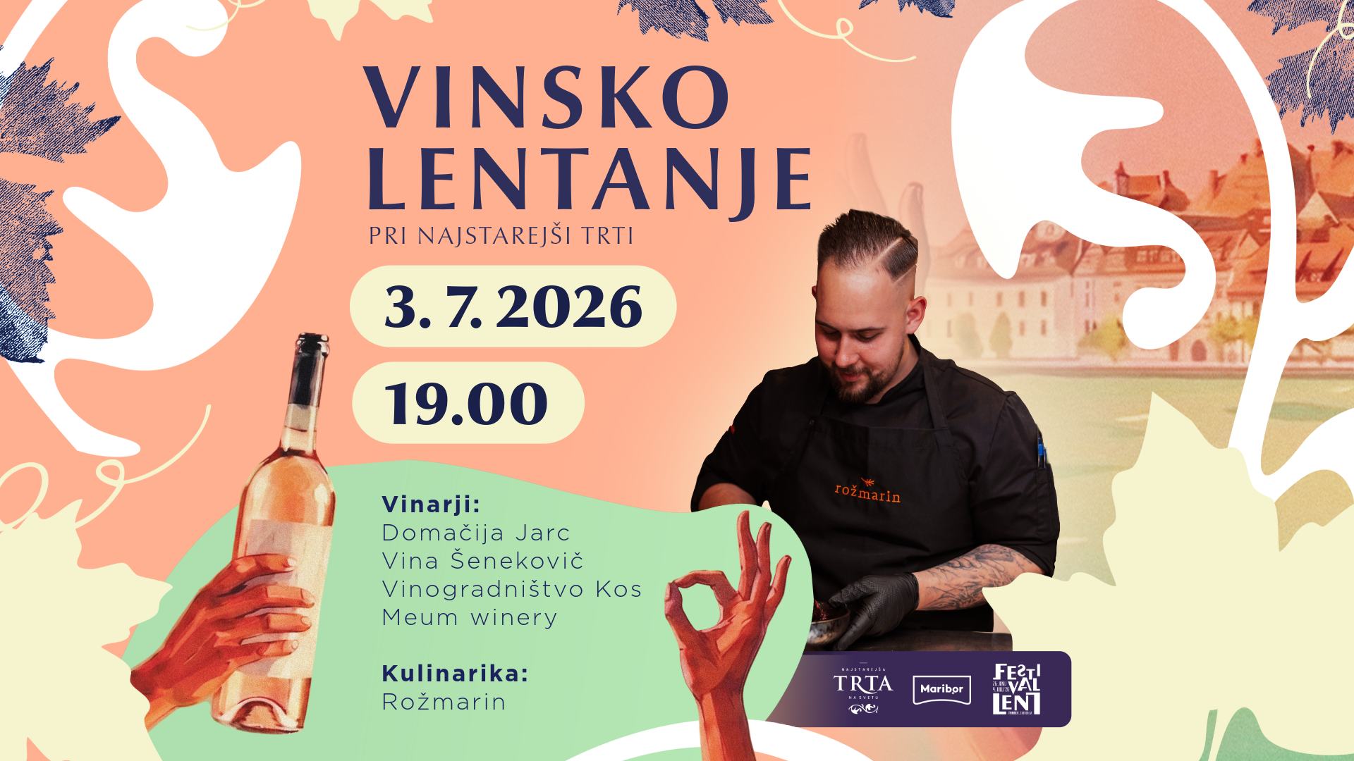 Vinsko LENTanje s štajerskimi vinarji in Restavracijo Rožmarin Vinsko LENTanje s štajerskimi vinarji in Restavracijo Rožmarin