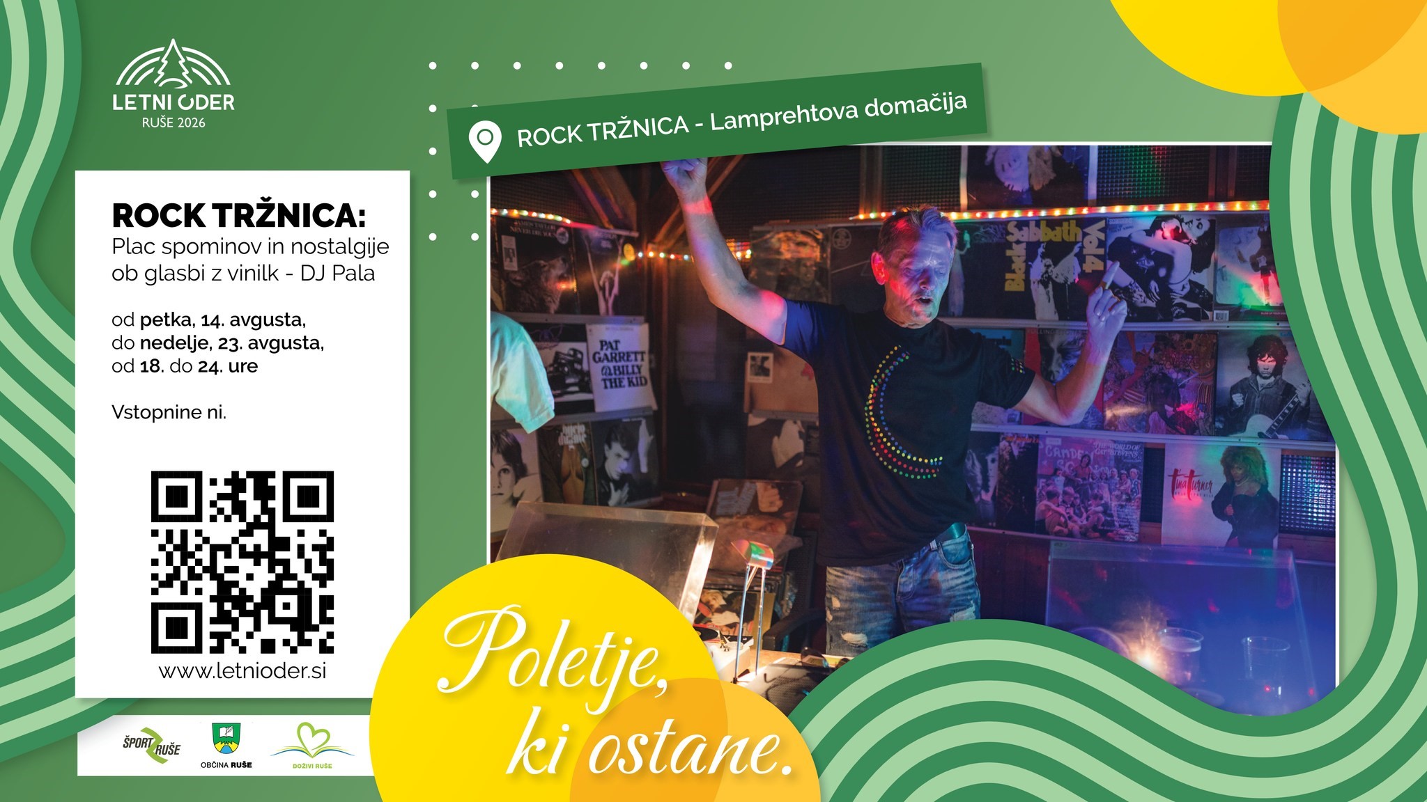 ROCK TRŽNICA: Plac spominov in nostalgije ob glasbi z vinilk  (DJ Pala)