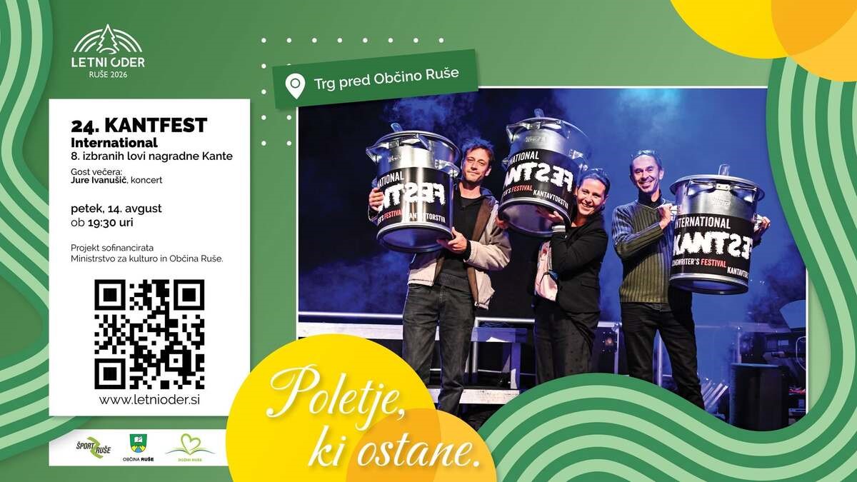 Letni oder Ruše: 24. KANTFEST International - 8 izbranih lovi nagradne Kante Letni oder Ruše: 24. KANTFEST International - 8 izbranih lovi nagradne Kante