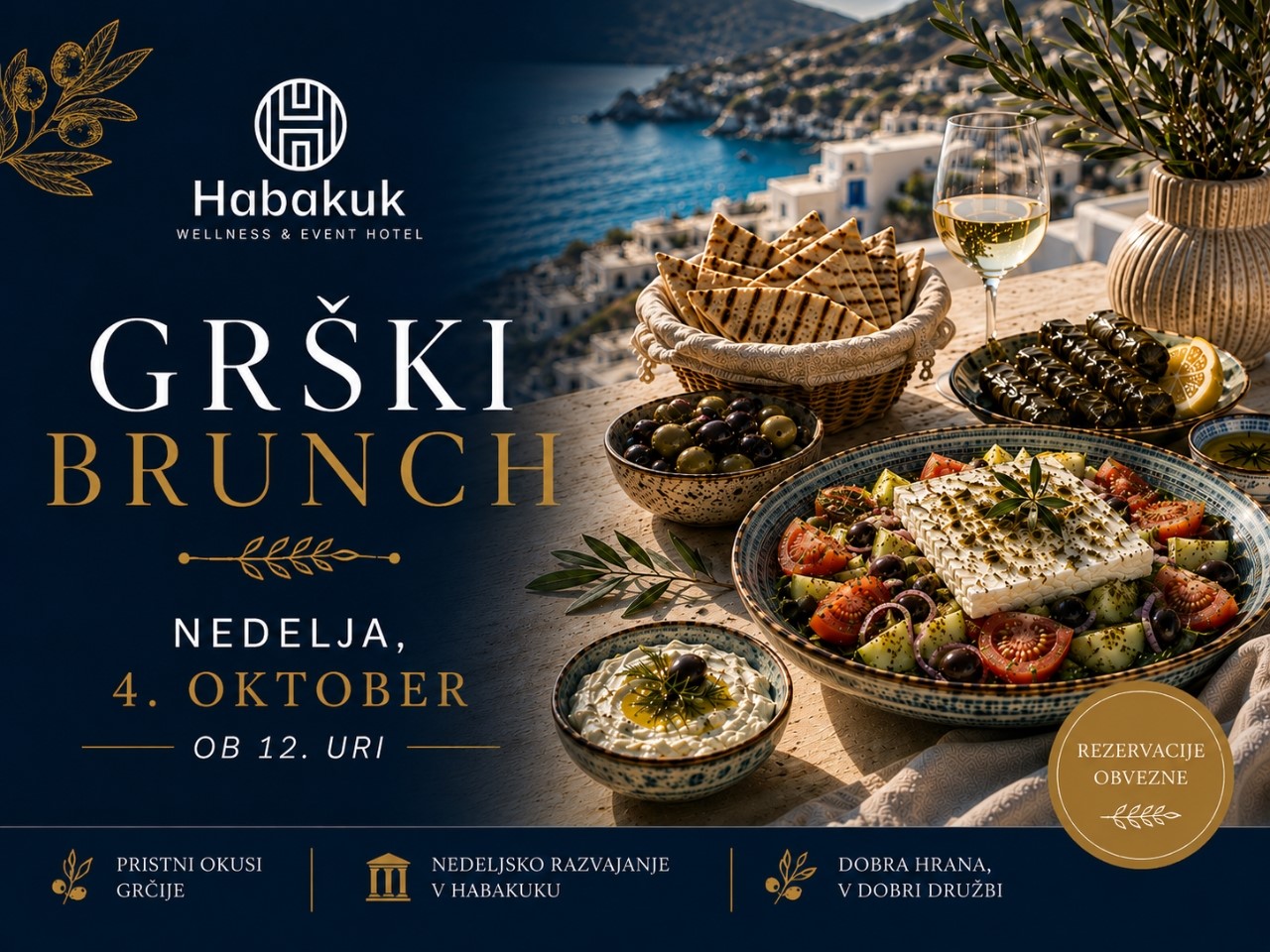 Grški brunch v Hotelu Habakuk Grški brunch v Hotelu Habakuk