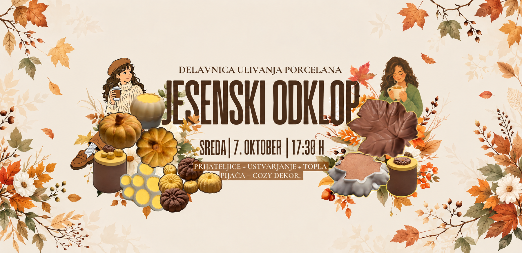 Jesenska delavnica z igro kalupov in barv Jesenska delavnica z igro kalupov in barv